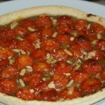 Tartelette caviar d'aubergine et tomates confites
