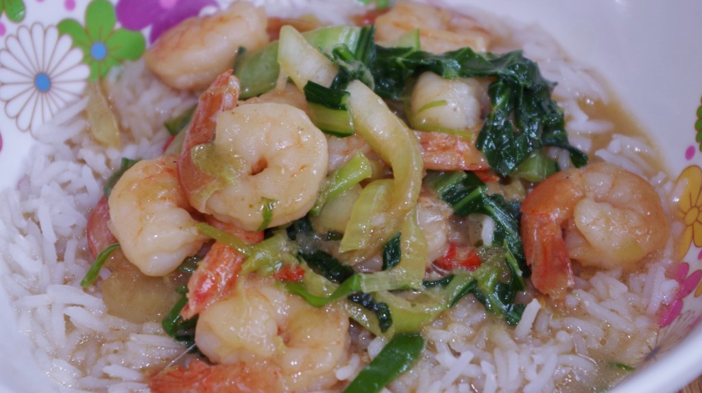 Crevettes au curry vert et lait de coco - Cuisine asiatique © par Fanny GRW - Recettes d'ici et d'ailleurs