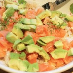 Chirashi avocat saumon - Cuisine japonaise © Recettes d'ici et d'ailleurs