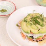 Sushi Millefeuille Saumon Avocat - Recette japonaise © Balico & co