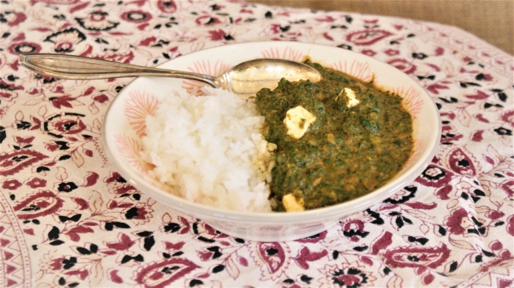 Palak paneer express ou curry indien d'épinard au fromage © Balico and co